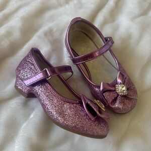 Girls' Sparkle Bow Mary Jane Shoes - Purple